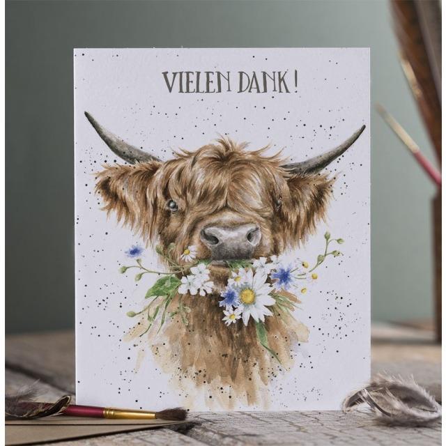 Actual product image Wrendale Design Dankeskarte - Hochlandkuh VIELEN DANK Wrendale Designs (1 pcs.)