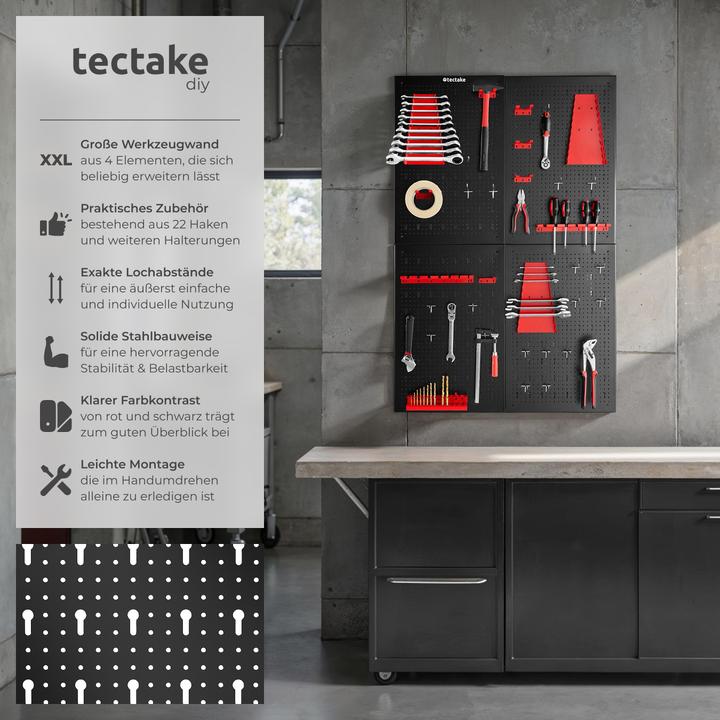 Image du produit tectake Werkzeuglochwand