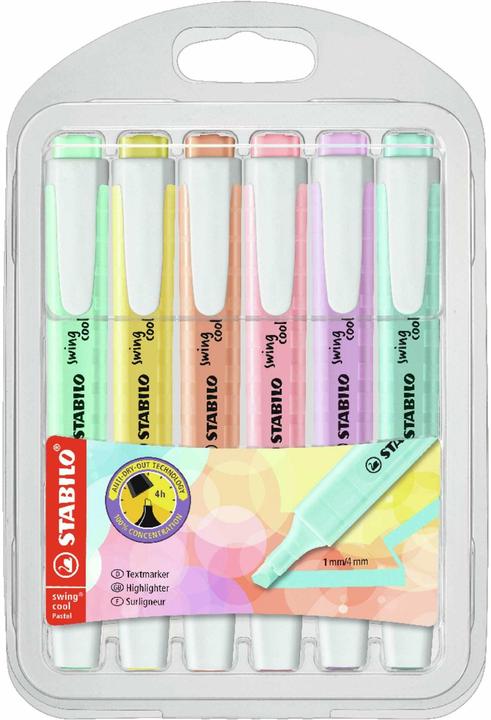 Produktbild STABILO swing cool Pastel Textmarker (Pastellfarben, 4 mm, 8 x)