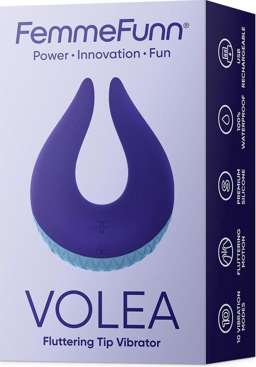 Actual product image Femme Funn DREAM TOYS Femmefunn Volea Fluttering Tip Vibrator wibrator łechtaczkowy Dark Purple