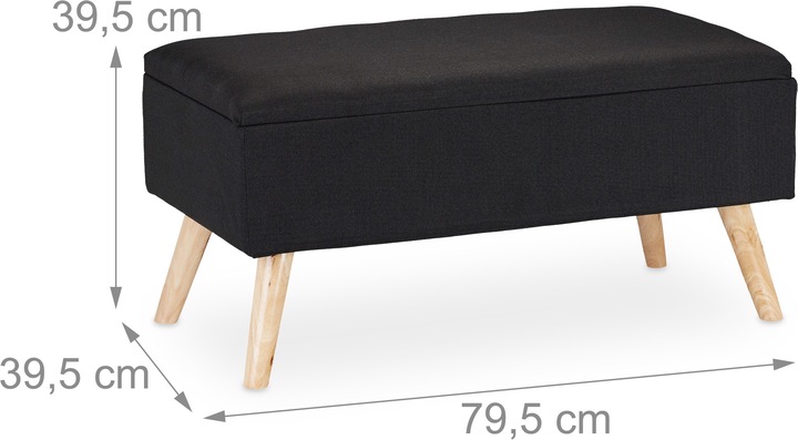 Actual product image Relaxdays Hallway Storage Bench, Padded (79.50 cm)