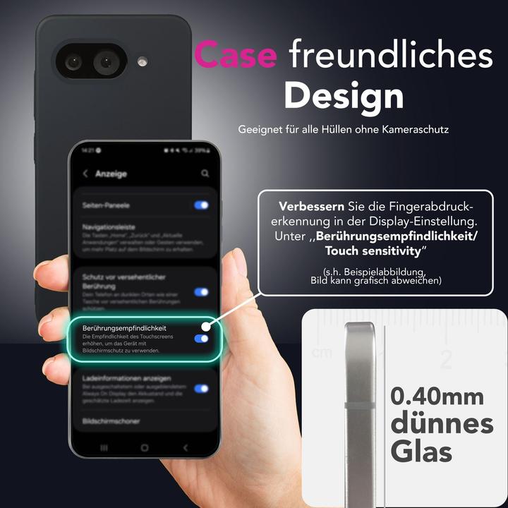 Produktbild Nalia ArmorGlassX - 2x Display Schutzglas - Full Screen Protection 9H Tempered Glass (2 Stk., Google Pixel 9a)