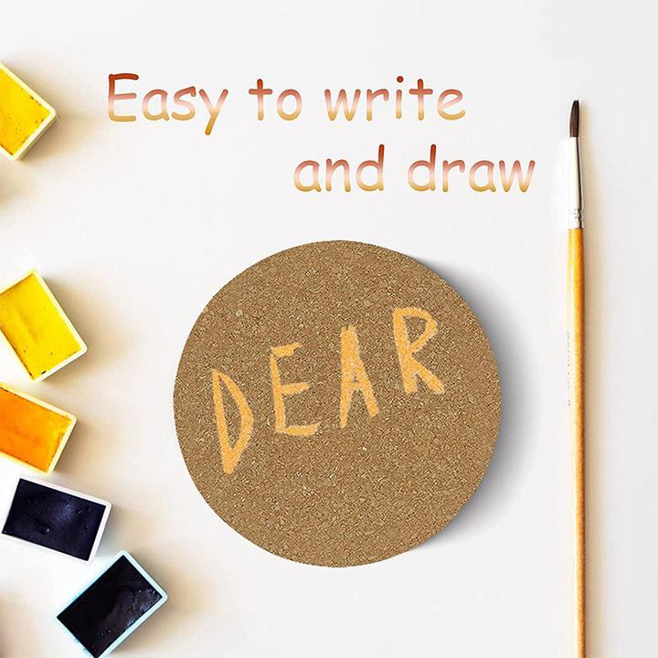 Actual product image I Am Creative Kork Untersetzer 10er Set Ø90mm DIY Glasuntersetzer Braun (10 x, Glass coaster)