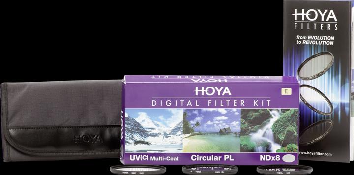 Actual product image Hoya Digital Filter Kit II (UV, CIR-PL & ND8) Filterset (37 mm, UV filter, Neutral density filter, Polarizing filter, 37 mm)