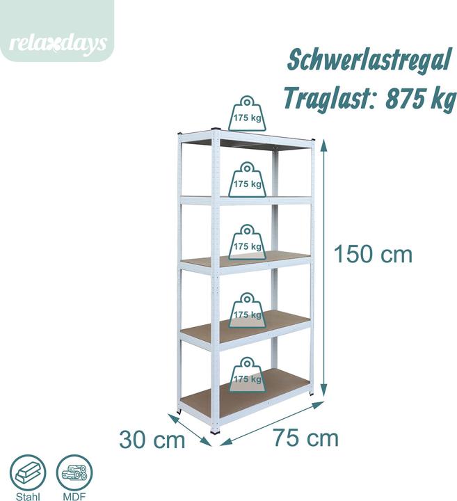 Produktbild Relaxdays Schwerlastregal