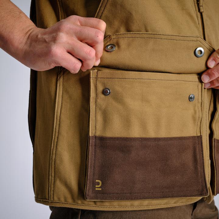 Produktbild Solognac Jagdweste 500 Renfort viele Taschen braun (S)