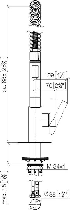 Produktbild Dornbracht Tara Ultra 1-gats keukenkraan profi chroom 3386087500