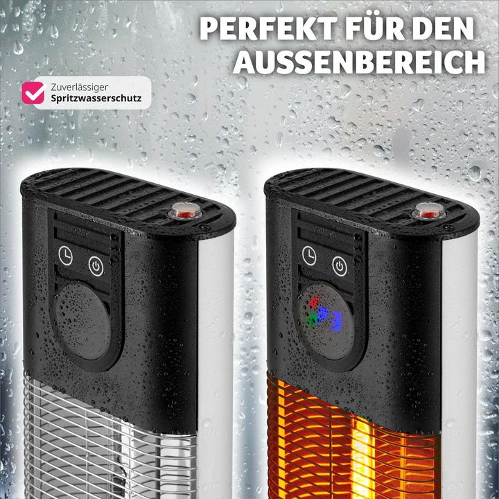 Actual product image tectake Solaris Terra 1500W infrared radiant heater with timer function (1500 W)