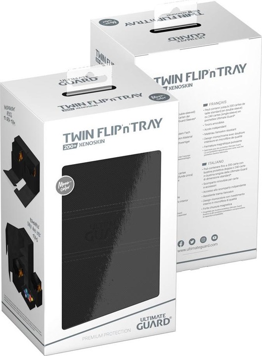 Actual product image Ultimate Guard Twin Flip'n'Tray 200+ XenoSkin Monocolor Noir
