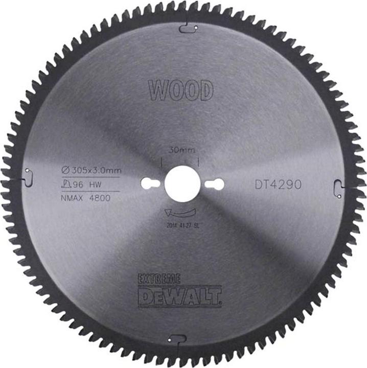 Produktbild DeWalt Stationärkreissägeblatt / Kreissägeblatt Extreme (305/30mm 96TFZ, extra feines Finish (Furnie