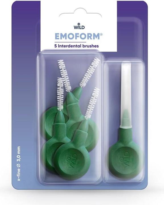 Actual product image Emoform Interdentalbürsten 3.0mm dunkelgrün (5 x, 3 mm)