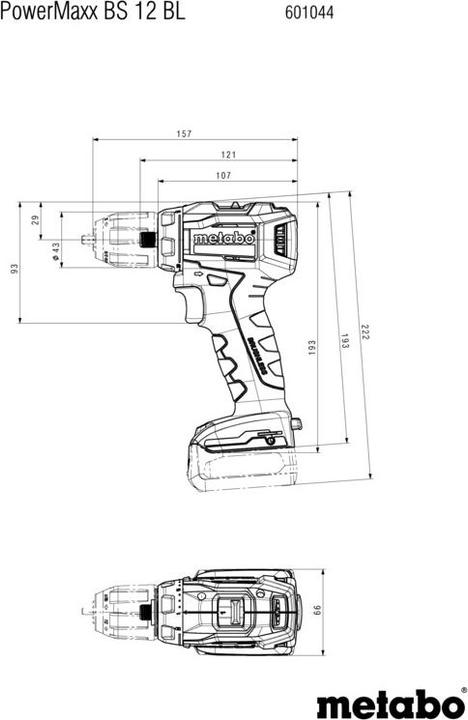 Image du produit Metabo PowerMaxx BS 12 BL (Perceuse-visseuse)
