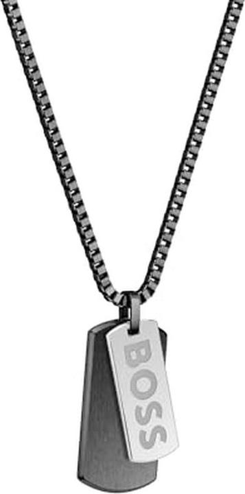 Produktbild Hugo Boss Men Ìs Necklace Dog Tag Devon 1580577 (Edelstahl mit ionischer schwarzer Plattierung)