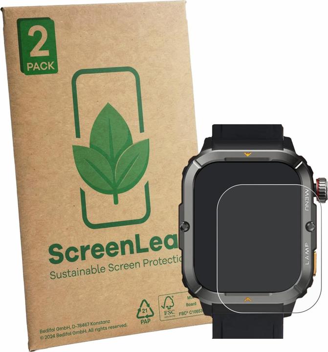 Produktbild ScreenLeaf Schutzfolie für AGM Legion 3 nachhaltiger Displayschutz Display Schutz Folie Klar Transparent