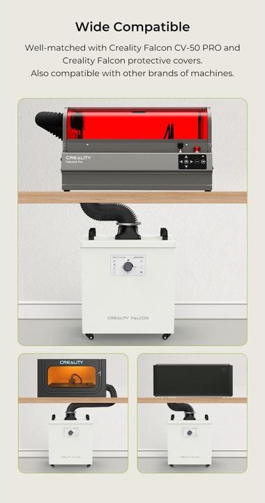 Immagine prodotto Creality Unità di aspirazione fumi Falcon YW200 con filtro (Pulizia)