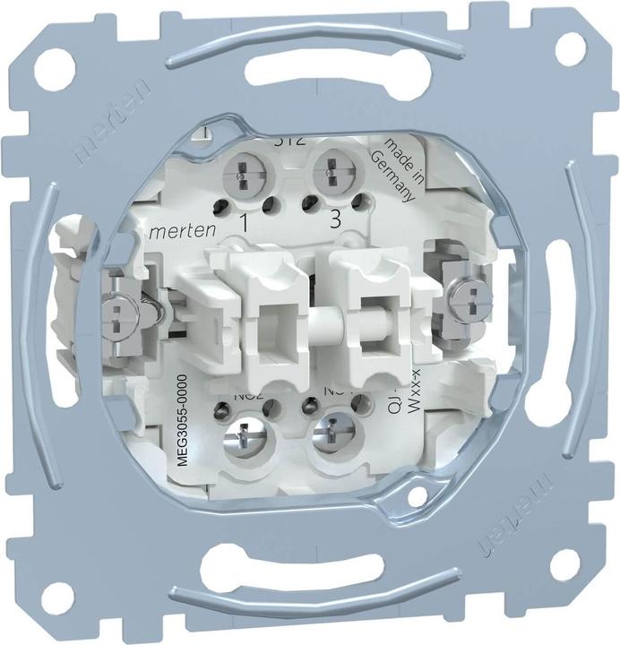 Produktbild Merten Doppeltastereinsatz MEG3055-0000 2 Schl. 1polig 10A AC250V Steckdose