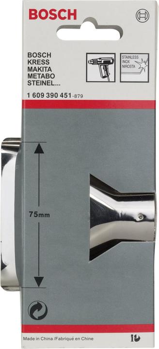 Produktbild Bosch Professional Zubehör Flächendüse, 75 mm, 33,5 mm, Düse für Bosch-Heissluftgebläse