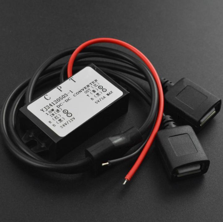 Actual product image DFRobot 8-32V to 5V 3A DC-DC dual USB step down converter