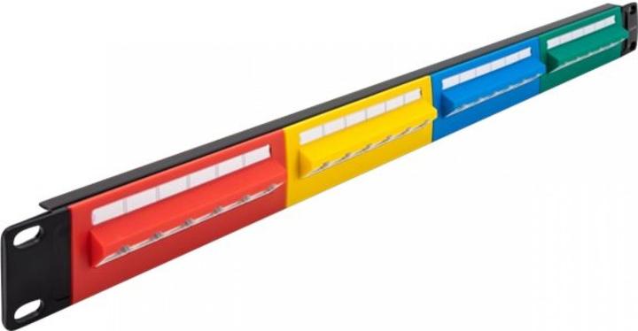 Delock Patchpanel 19 24 Port Cat.5e, 1U, colored