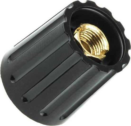 Produktbild RS PRO Drehknopf 14,5mm sw Welle 6,35mm o. Str.