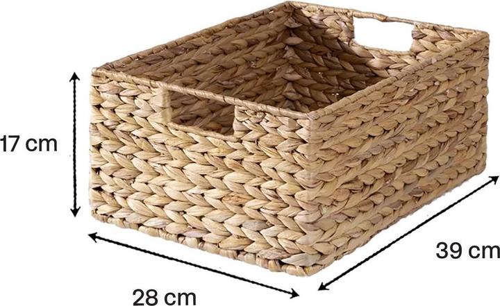 Immagine prodotto Casâme Cesto in giacinto d'acqua struttura in metallo - altezza 17 cm