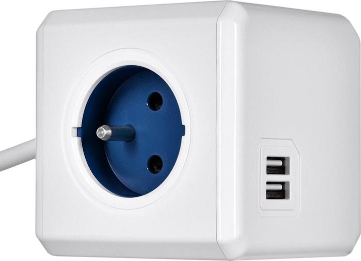 Actual product image Allocacoc 2402BL/FREUPC Interior 1.5m Blue (4 x, CEE 7/5, 1.50 m)