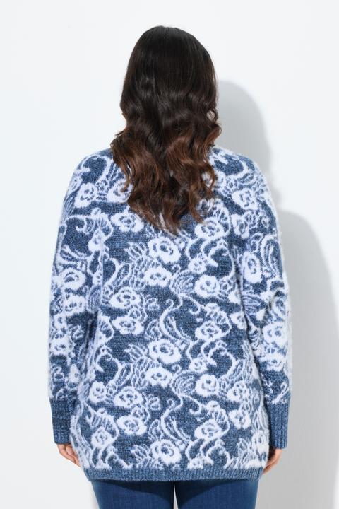 Produktbild Ulla Popken Strickjacke, Eggshape, ohne Verschluss, Fledermaus-Langarm (58)