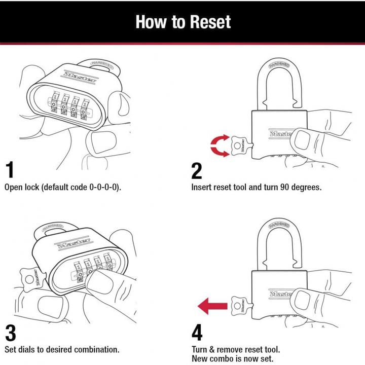 Actual product image Master Lock Zinc combination lock 175EURDLH