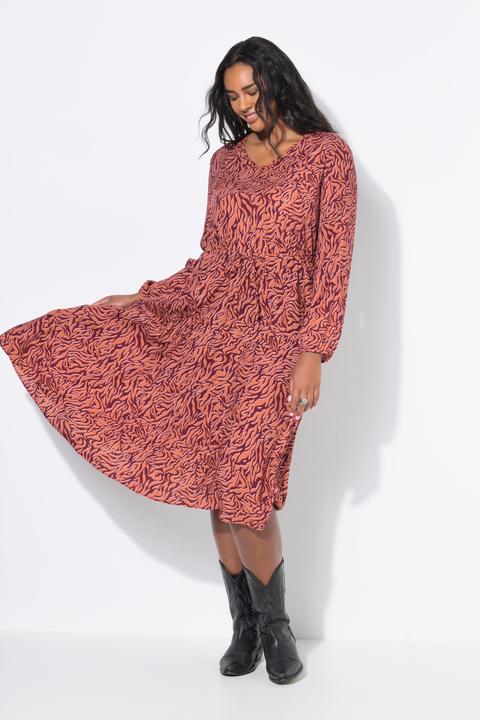 Image du produit Studio Untold Robe maxi coupe trapèze à imprimé zébré, effet cache-coeur (50, 52)