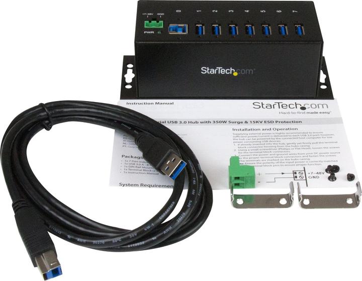 Produktbild StarTech Industrial Railmount (USB-B, 7 Ports)