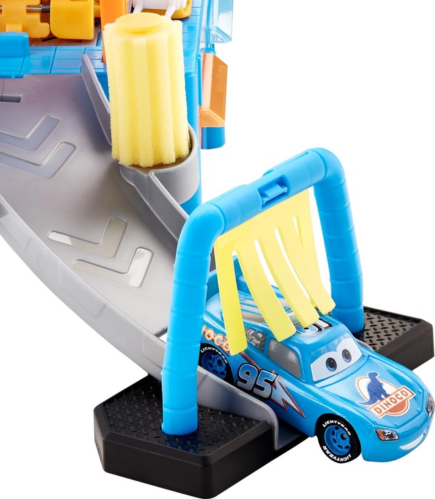 Actual product image Disney Cars Color change Dinoco car wash playset