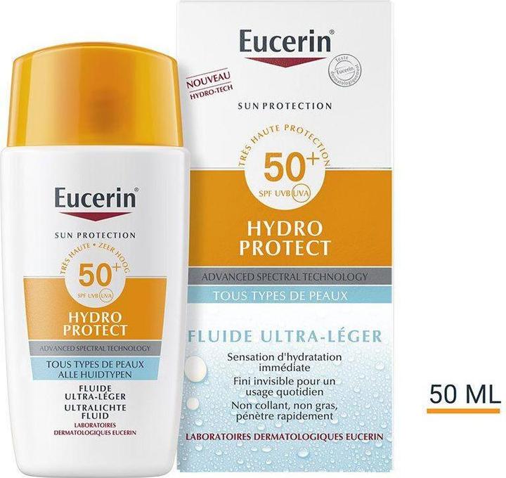 Actual product image Eucerin SUN Hydro Protect (Suntan cream, SPF 50+, 50 ml, 150 g)