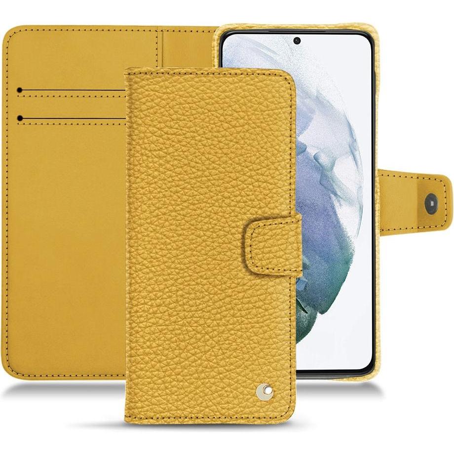 Noreve Lederschutzhülle Wallet (Samsung Galaxy S21+), Smartphone Hülle, Orange