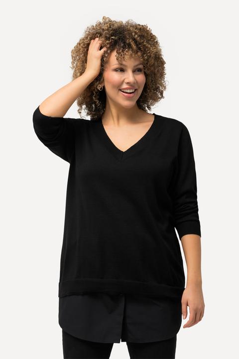 Actual product image Ulla Popken Solid Shirttail Extension (54)