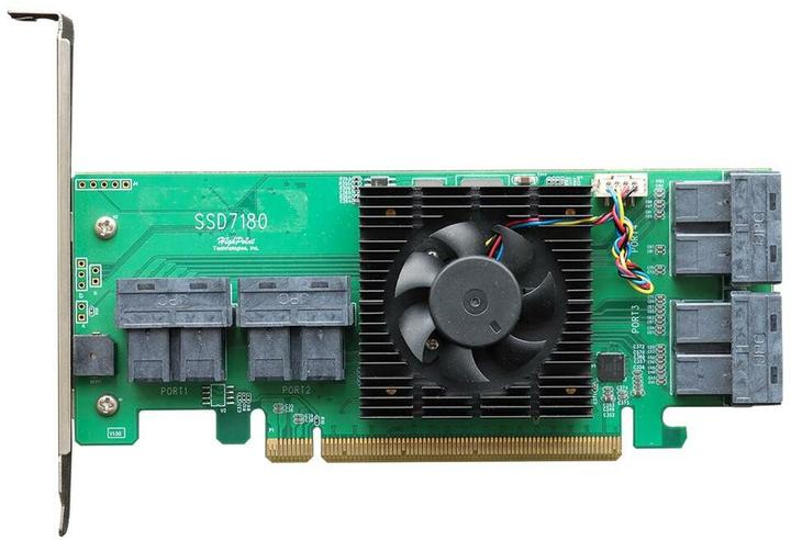 Immagine prodotto HighPoint Scheda bus host Rocket 1180 PCI-Ex16v3 - 8x SFF-8643