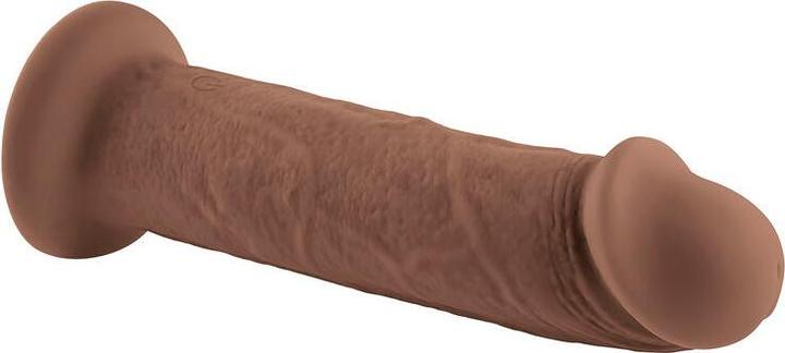 Actual product image Evolved Love is Back - 7 Inch Girthy Vibrating Dong - Realistic Looking & Rechargeable - Dark Beige