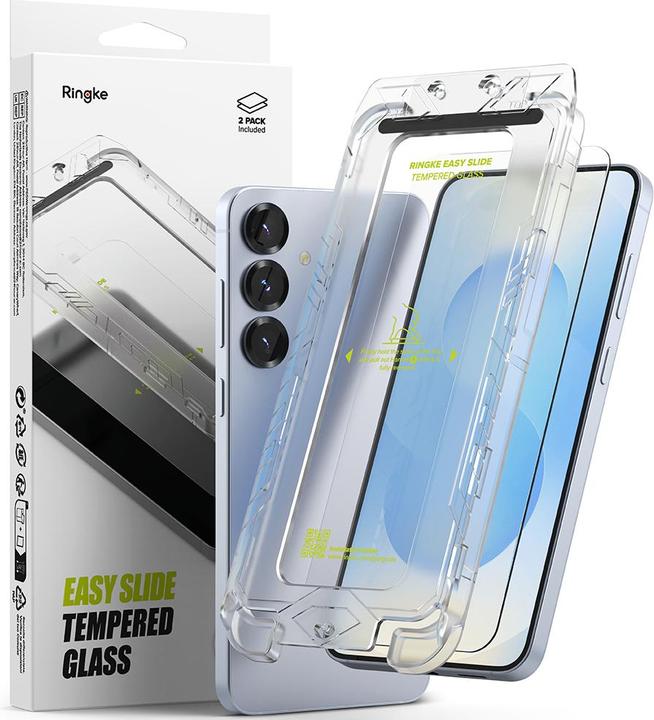 Ringke Easy Slide 2-pack tempered glass for Samsung Galaxy S25 (2 pièce(s), Samsung Galaxy S25)
