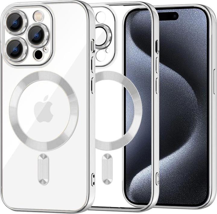 Actual product image Techsuit - Luxury Crystal MagSafe - iPhone 15 Pro - Silver (Apple iPhone 15 Pro)