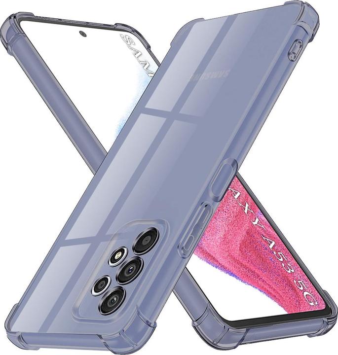 Produktbild Techsuit - Shockproof Clear Silicone - Samsung Galaxy A53 5G - Smoke Black (Samsung Galaxy A53 5G)