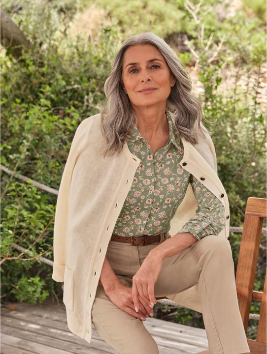 Produktbild Woolovers Strickjacke Rundhalsausschnitt Schafwolle (M)