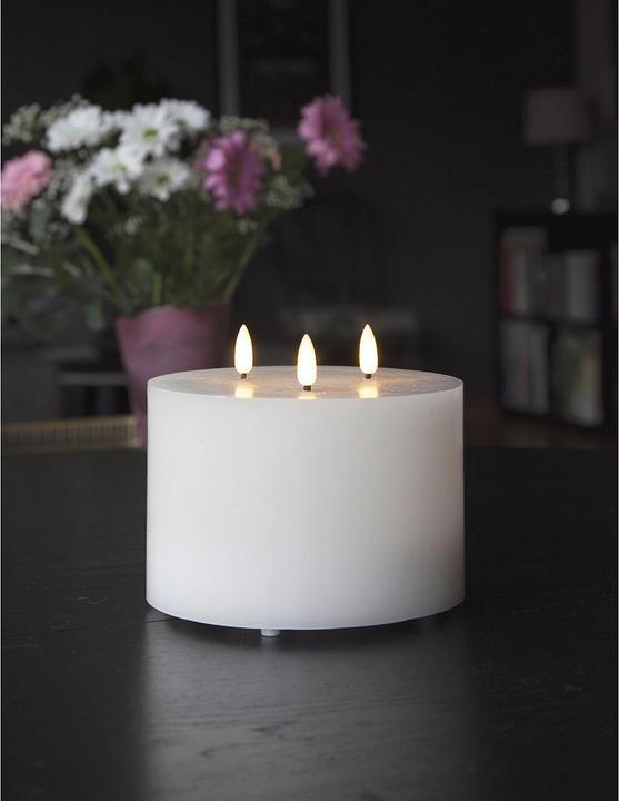 Produktbild Star Trading LED-Kerze Pillar Kerze Weiss 15 cm x 10.5 cm, Weiss (1 x)