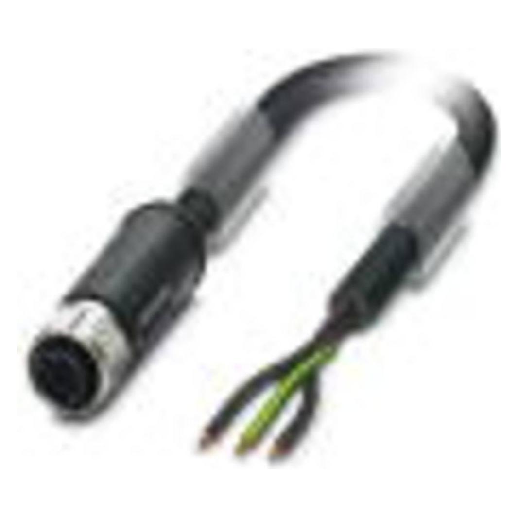Phoenix Contact 1411646 Sensor/actuator verbindingskabel 5 m Aantal polen: 3 1 st., Kabels + Stekkers, Zwart
