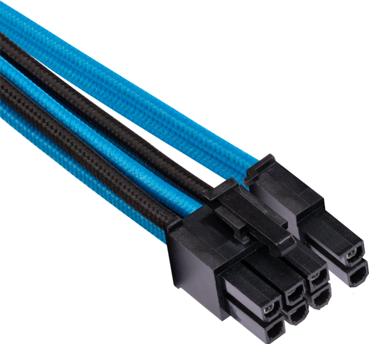 Actual product image Corsair Premium Sleeved PCIe dual cable, double pack (Gen 4)