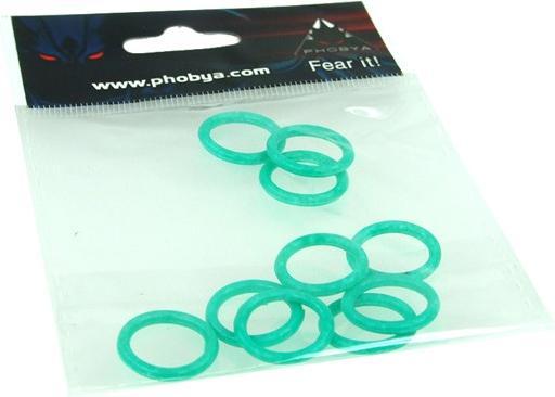 Actual product image Phobya O-ring 11,1 x 2mm (G1/4 inch) UV active green 10pcs.