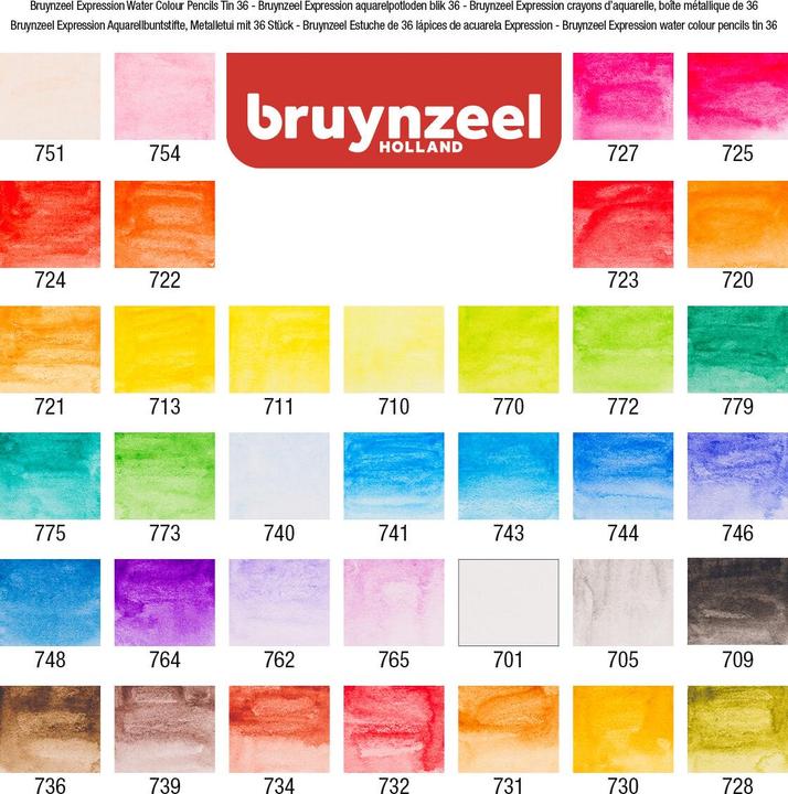 Produktbild Bruynzeel Expression Aquarellfarbstifte (36x)