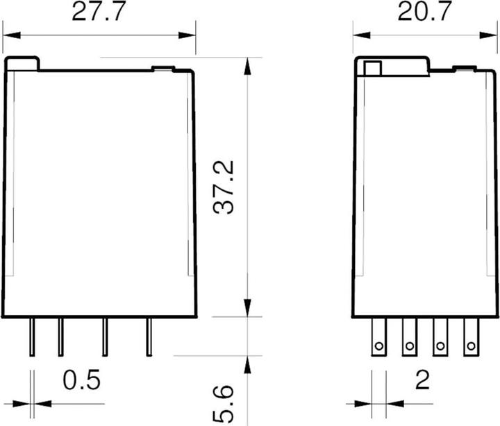 Nährwerte und Zutaten Finder Steckrelais 24VDC 3 Wechsler Serie 55