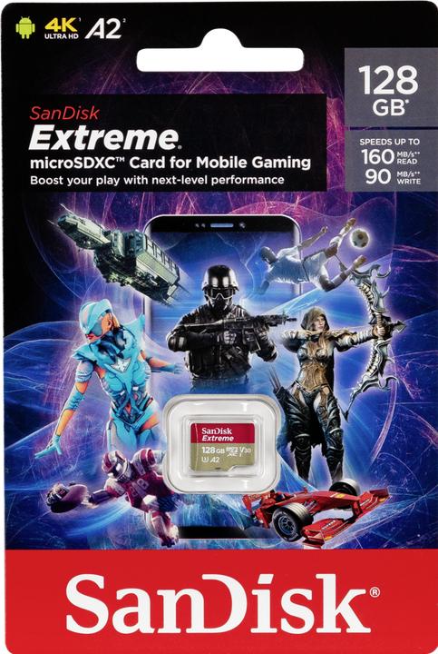 Immagine prodotto Sandisk Estremo (128 GB, microSDXC, U3, UHS-I)