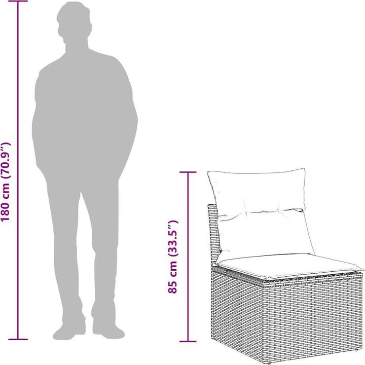 Produktbild vidaXL 10-tlg. Garten-Lounge-Set mit Kissen