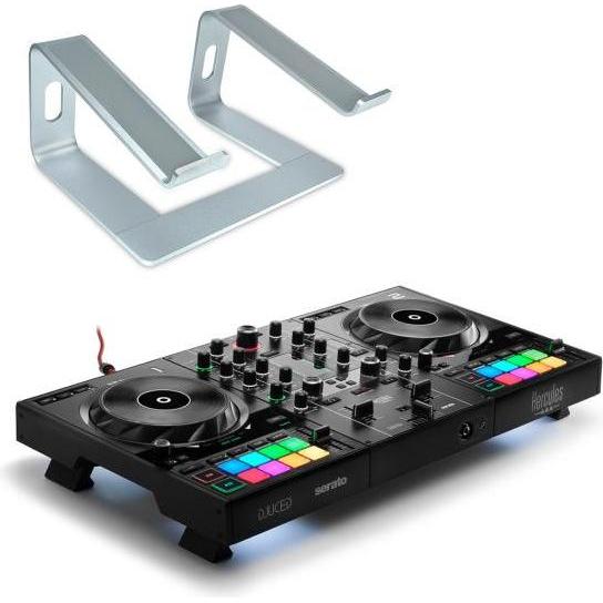 Hercules DJ Control Inpulse 500 mit Ständer Silber, DJ Controller