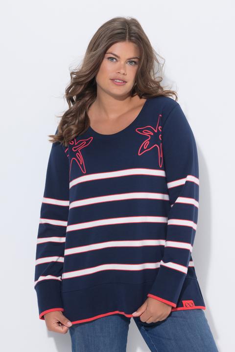 Produktbild Laurasøn Ringel-Sweatshirt mit Seastern-Print, Langarm (52)
